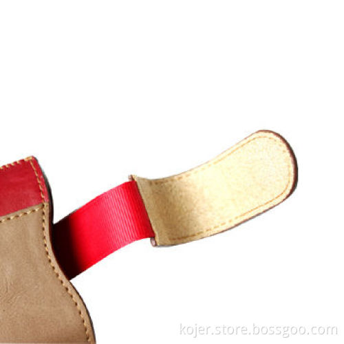 Leather Mobile Phone Pouches with Hidden Magnetic Button and Retractable Pull-tab